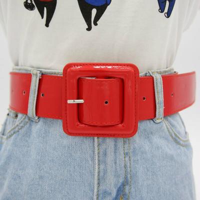 Summer Fashion Female Belts New Designer Patent Leather Waist Band Waist Sealing Wide Red Needle Buckle Ladies Casual Dress Belt EMA