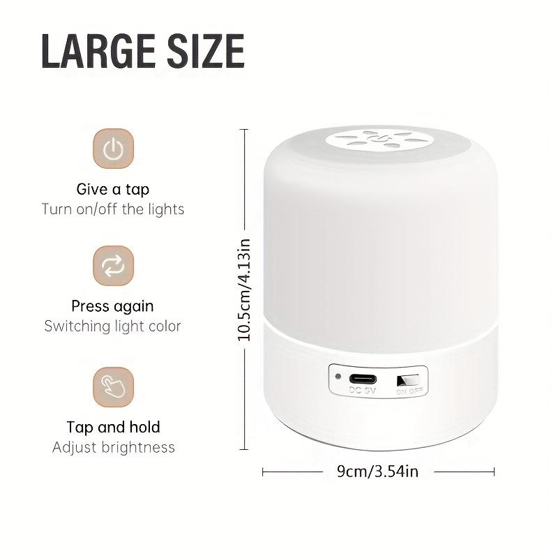 LED Night Light Dimmable Touch Smart Night Lamp Adjustment Table Lamp Baby Nursery Bedside Sleeping Reading Touch Switch