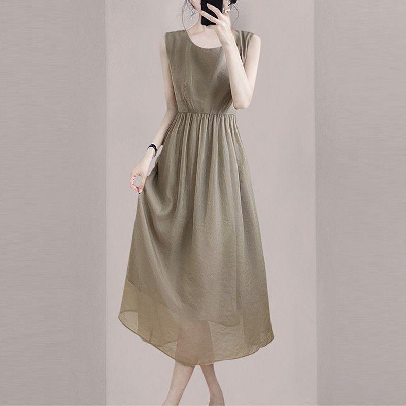 Elegant Sleeveless Age-Defying Summer Dress 2026 - French-Inspired Slim-Fit Skirt for Women