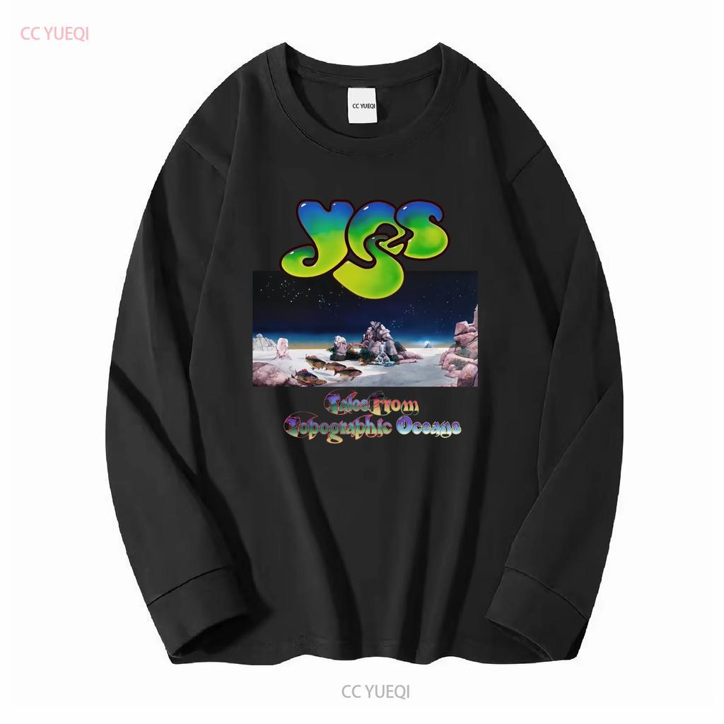 Yes Tales From Topographic Oceans Jon Anderson Steve Howe Chris Squire T Shirt long sleeves vintage Washed Slightly Stretched