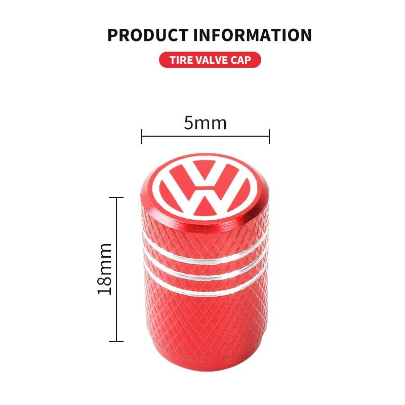 Tappo Valvola Gonfiaggio Pneumatici Auto in Alluminio Avvitabile Antifurto per Volkswagen VW R Line Golf MK4 MK5 MK6 MK7 MK8