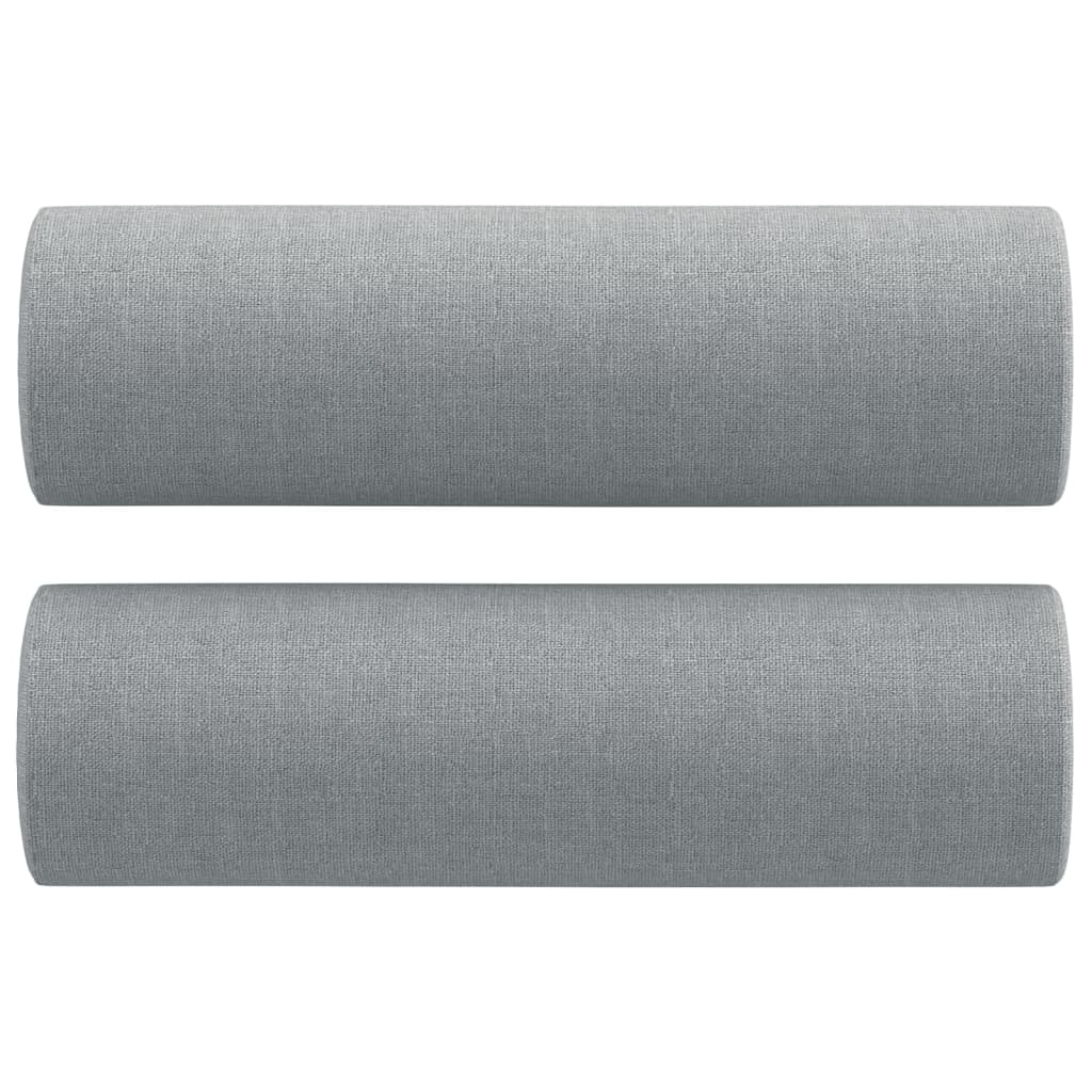 3 Piece Sofa Set with Cushions Light Grey Fabric