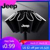 Für Jeep Auto Vollautomatischer Regenschirm Mit LED-Taschenlampe Reflektierendem Streifen Für Jeep Renegade Compass Grand Cherokee Wrangler