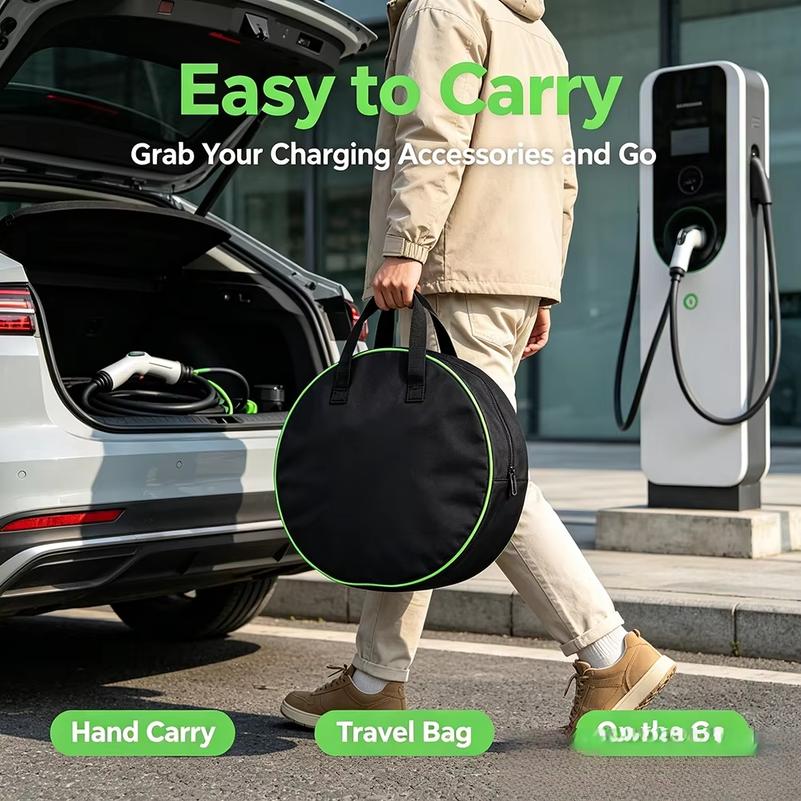 Oxford Fabric Waterproof Tool Pouch Circular Portable Bag for Hardware Tools Car Cable Storage