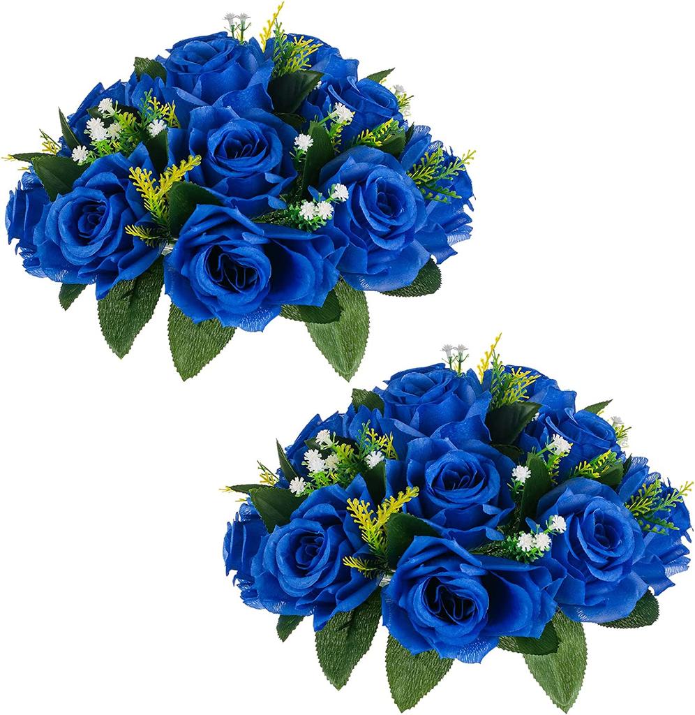 Silk Flowers Bouquet Artificial Roses Table Centerpieces Weddings Decoration Flower Balls for Reception Event