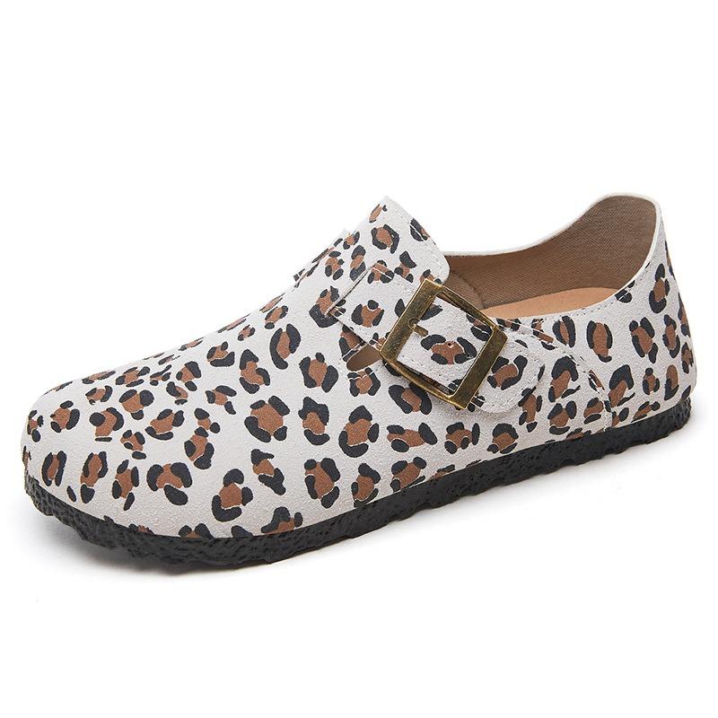 

Women s autumn new leopard print fashion women s shoes flat-soled leather-covered polyurethane soft-soled single shoes 40