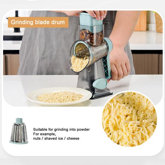 Handheld Roller Vegetable Slicer Shredder Stainless Steel Blades Food Processor Multi-Function Kitchen Gadget