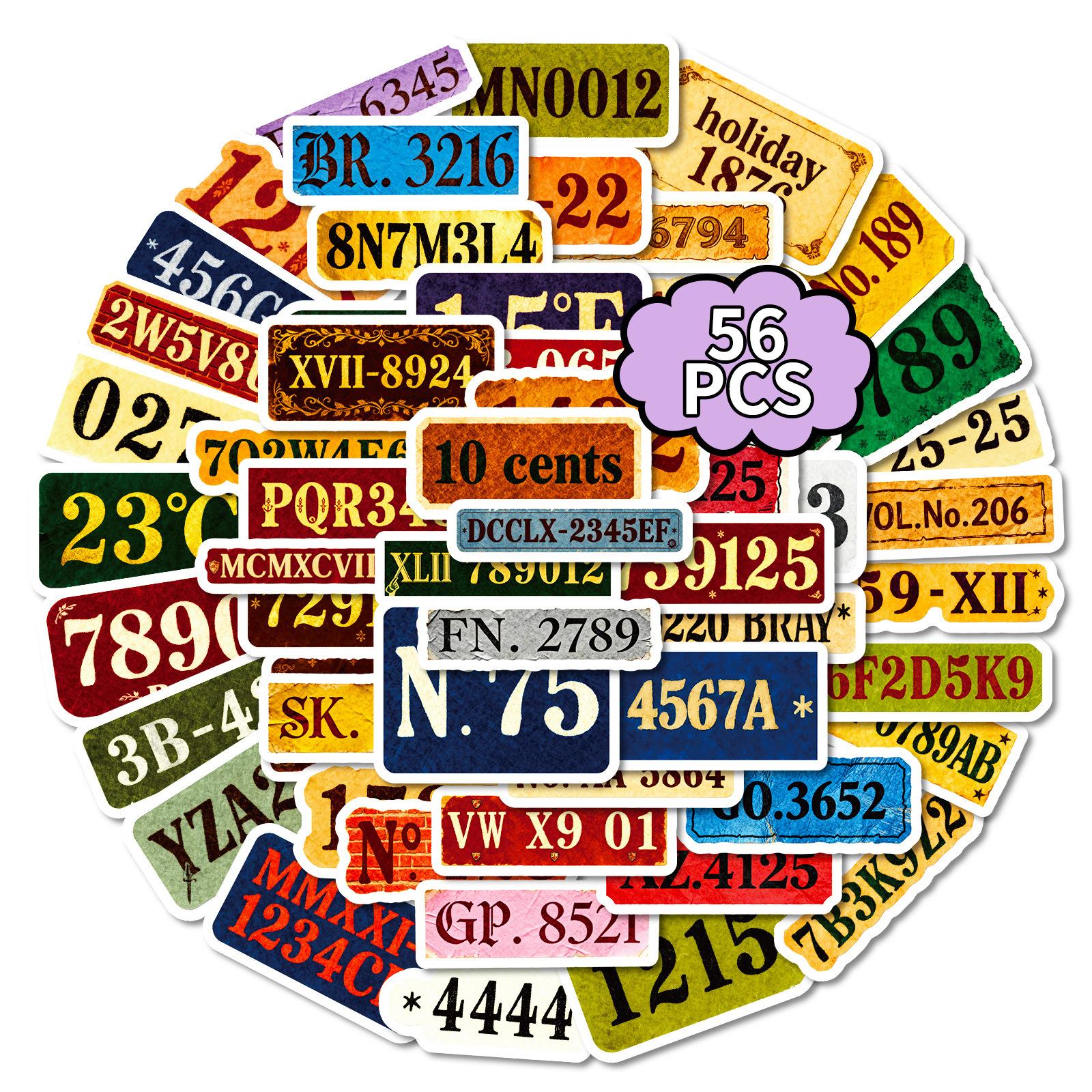 

56 Retro Digital Graffiti Stickers Creative Decorative Mobile Phone Computer Stickers