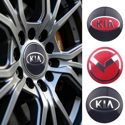AIA1 56/60MM Car Badge Wheel Center Cover Stickers Hub Cap For Sportage GT RIO Ceed Picanto Pegas Sorento Niro Soul Cerato K5 K3