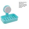 Suction Cup Soap Box Wall Mounted with Drainage Soap Dish Macaron Colors Space Saving Soap Tray for Bathroom Kitchen