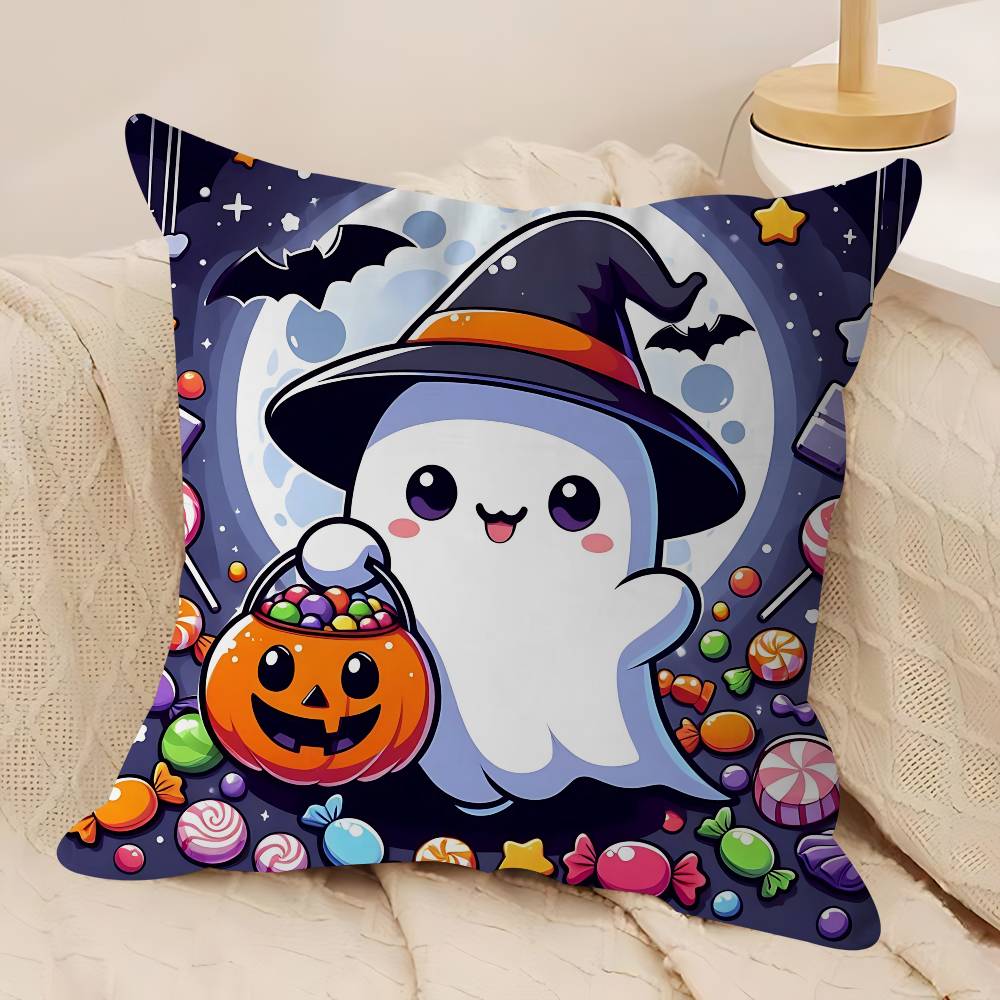 Tecknad Halloween Spöke Kudde Kuddfodral Örngott Vardagsrum Soffa Heminredning Anpassad
