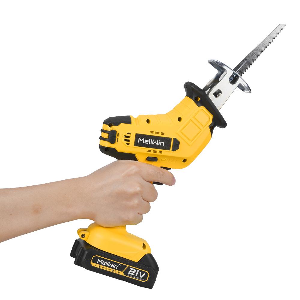 MELLWIN Cordless Electric Reciprocating Saw Handheld Wood Metal Pipe Cutting Electric Saw Tool For Makita 18V Battery Pin