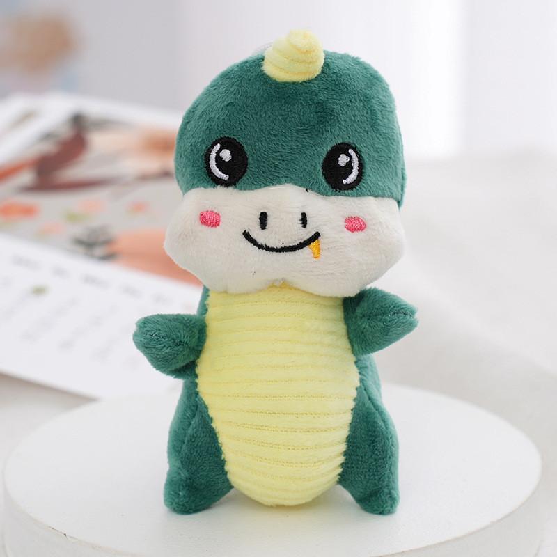 Милый Мультяшный Динозавр Плюшевый Брелок Очаровательная Мягкая Игрушка Динозавр с Большими Глазами Dark Green