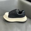 Autumn new color matching leather big head dad shoes lightweight platform sports casual shoes dl