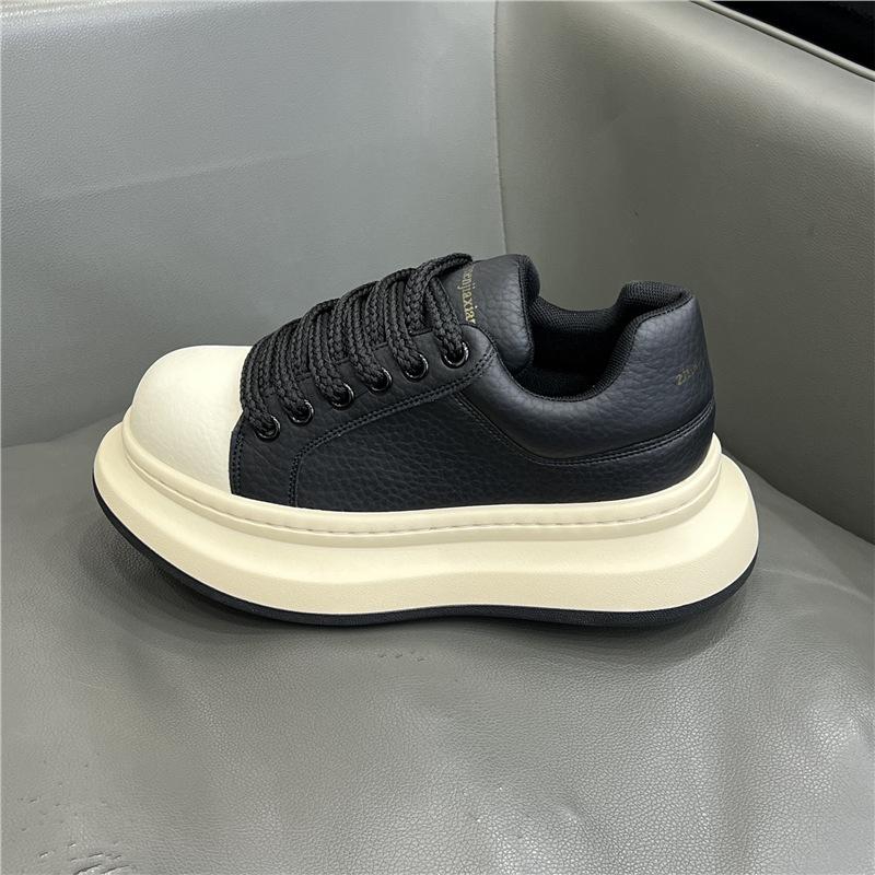 

Autumn new color matching leather big head dad shoes lightweight platform sports casual shoes dl 38
