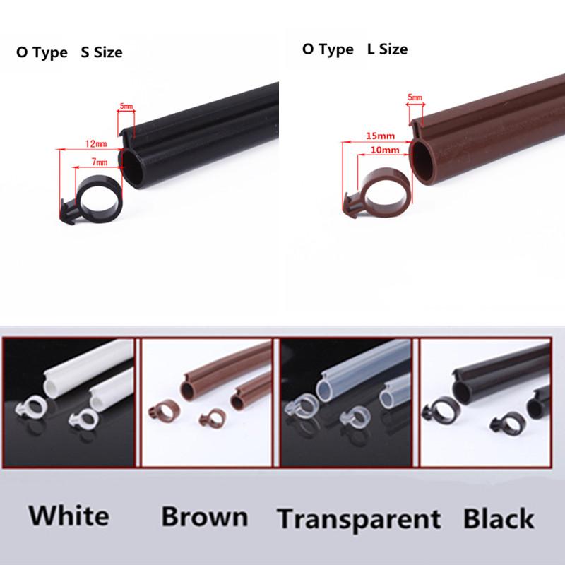 10M Plastic Steel Door Window Sealing Strip O-Shaped Rubber Kerf Weather Stripping Card Slot Seals Hollow Bulb Barb Tubular