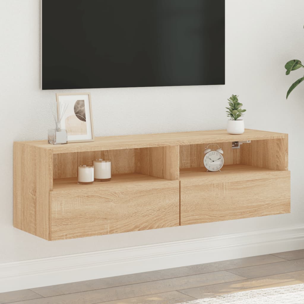 Wandmontierter Fernsehtisch mit multifunktionalem Stauraum, geeignet für verschiedene Zimmerarten, 100x30x30 cm