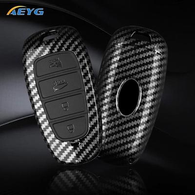 Abs Carbon Fiber Car Key Case Cover For Hyundai Sonata Sel Ev 6 8 Ioniq 5 Nexo Tucson Sonata  Grandeur  Sonata Limited