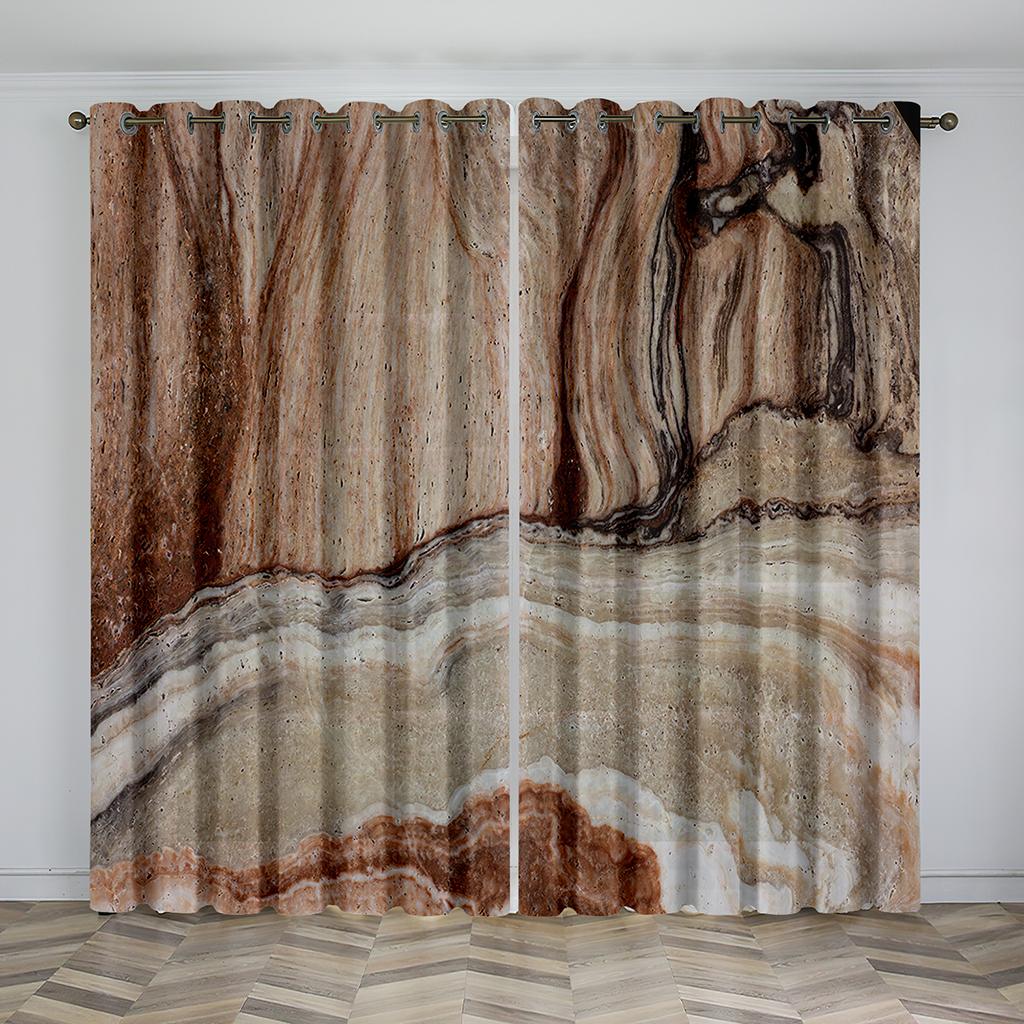 

Luxurious Art Abstract Texture Window Panel Drapes designed for Kids Bedroom Living Room Hall Treatments Kitchen Home Decor Drapes Blinds W50 X H130(CM)X2&Hook