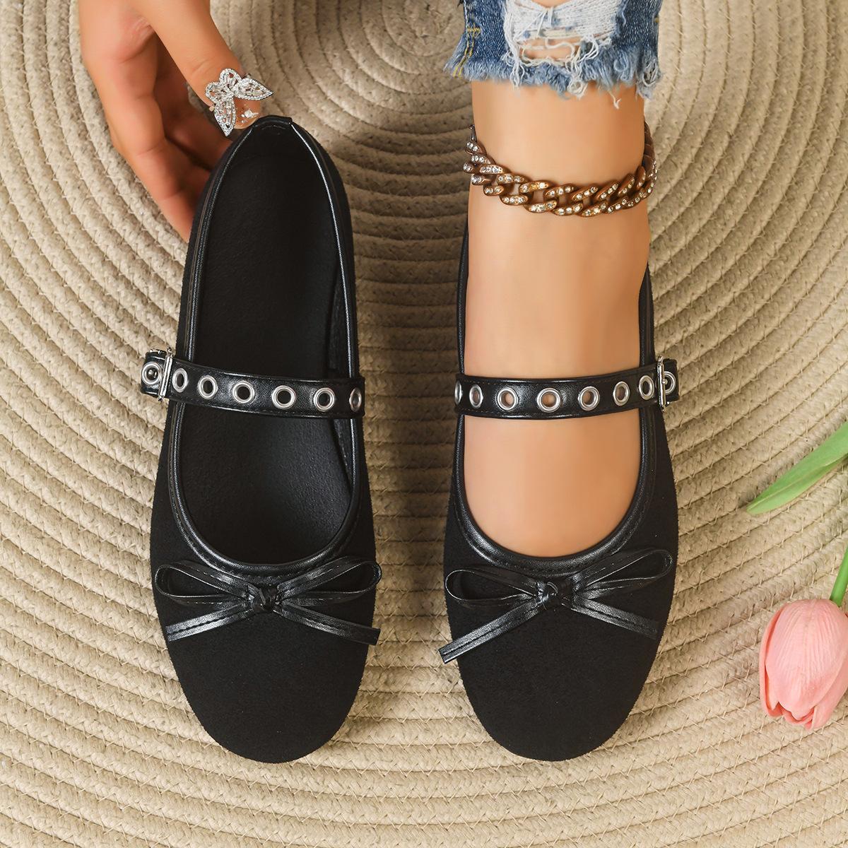 Low-cut Single Shoe, New Style, Round Toe, Flat Bottom, Women s Shoes 36 чёрный