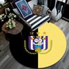 RSC Anderlecht, Tappeto Rotondo, Tappeto per Soggiorno Camera da Letto Divano Stanza dei Giochi Decorazione, Tappetino Antiscivolo