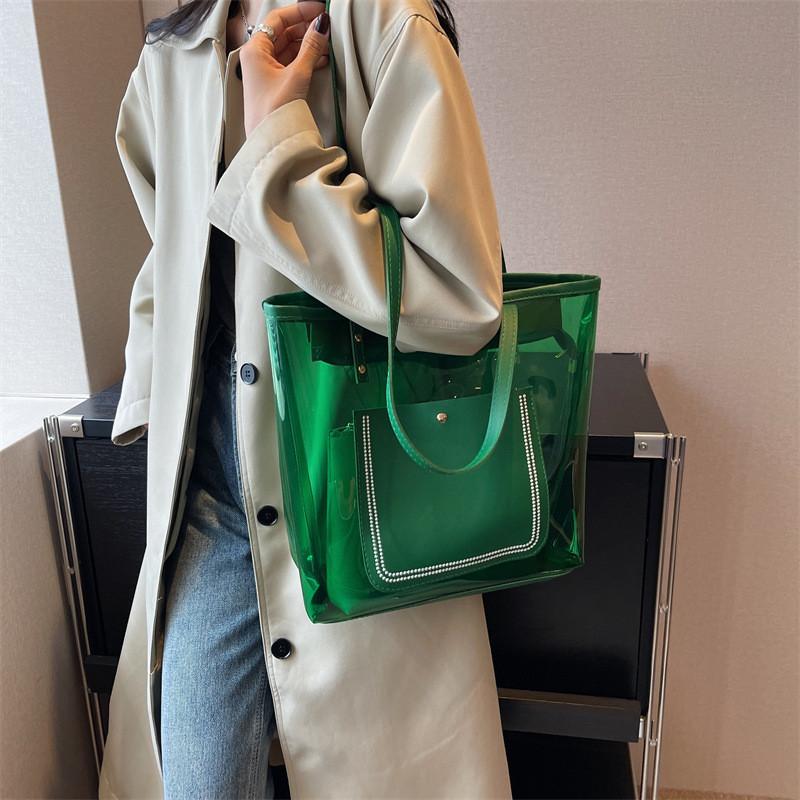 Stylish 2023 Fashion Pvc Tote Bag For Women Large Capacity Urban Chic Handbag