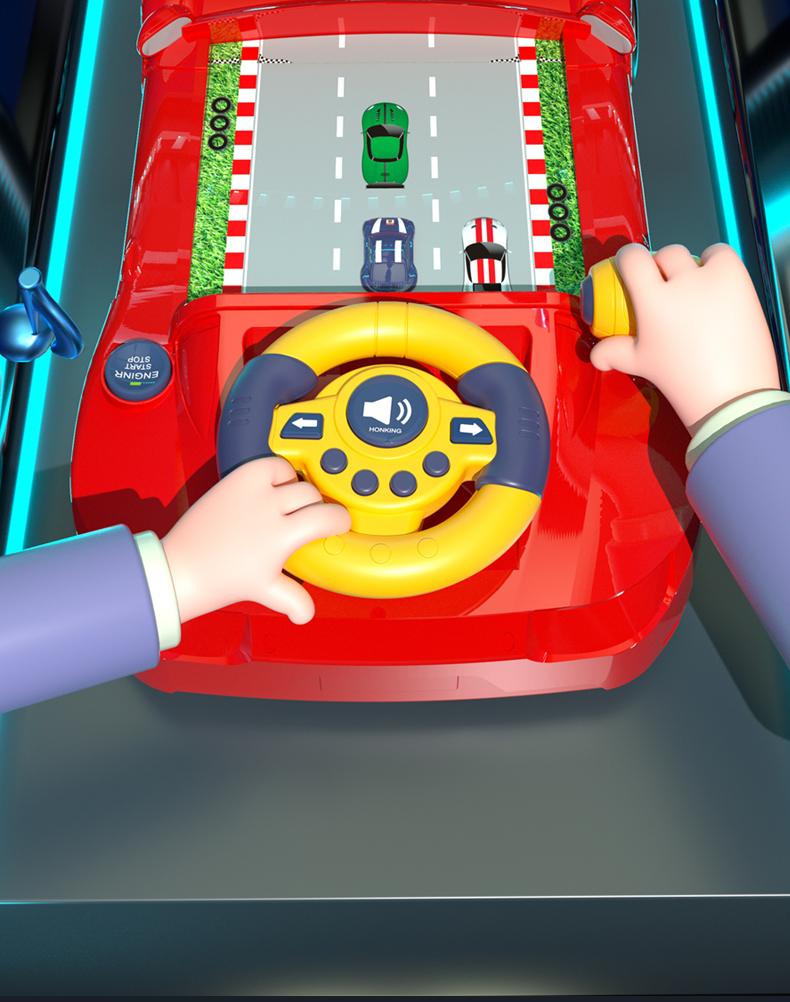 Children's racing adventure game console toy car 3-year-old boy simulates driving a small car puzzle boy