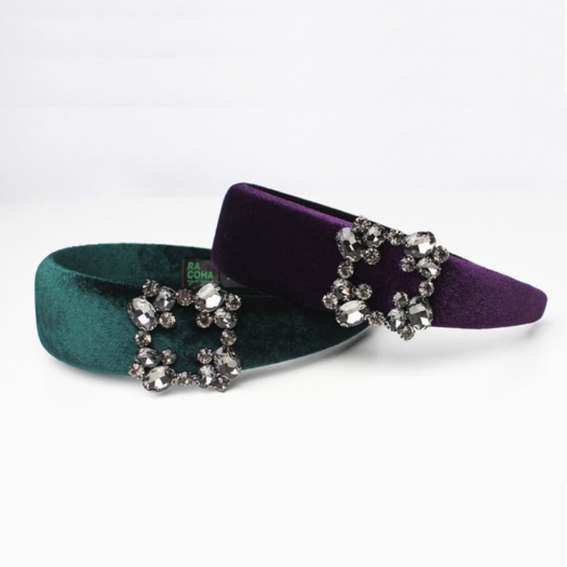 RACOHA Velvet Lovely Crystal Hair Band