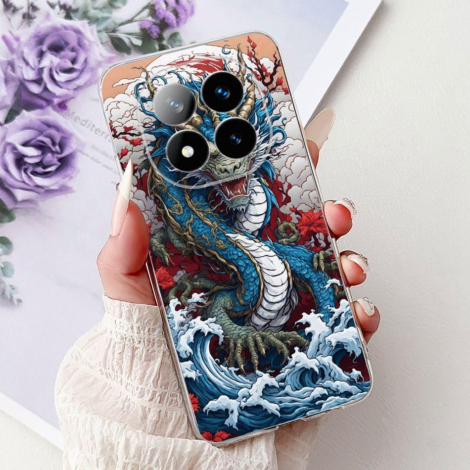 For Xiaomi Redmi Note 14 Pro+ Cool Dragon Tiger Painted Phone Case For Redmi Note14 Pro Plus 5G Soft Silicone TPU Cases