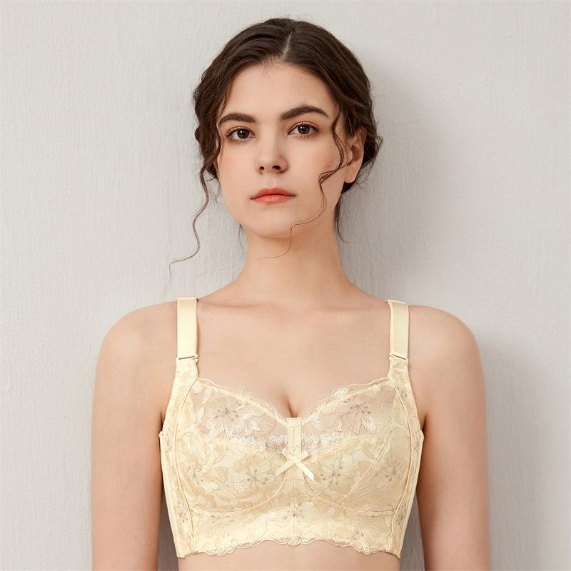 Bras Without Underwire Women's Full-cup Breathable Thin Cup Bras Large-sized Underwear Push Up Bra