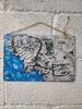 Middle Earth Map Lord of the Rings Tin Sign, Vintage Fantasy Metal Wall Art