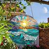 Acrylic Ocean Sunset Suncatcher Stained Glass Effect Window Hanging Ornament Nature Lover Gifts