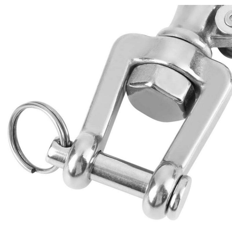 304 Stainless Steel Swivel Lifting Hook Steel Eye Hook With Latch Rigging Accessory