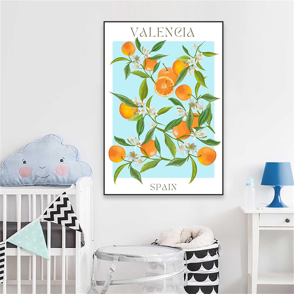 Fruit Market Prints Valencia Wall Art Poster Classical Sorrento Canvas Painting Italy Spain Food Home Kitchen Dinning Room Decor