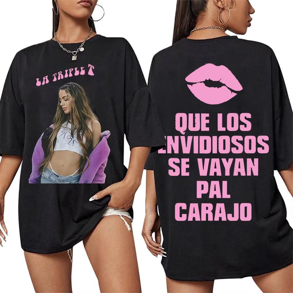 

Singer Tini Stoessel Doublesided Printed Tshirt 2026 Unisex Women Harajuku Fashion Aesthetic Casual Cotton Tshirt Street Wear 4XL
