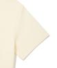 WACKY WILLY Women'S Typo Logo Half-Zip Short Sleeve Cream