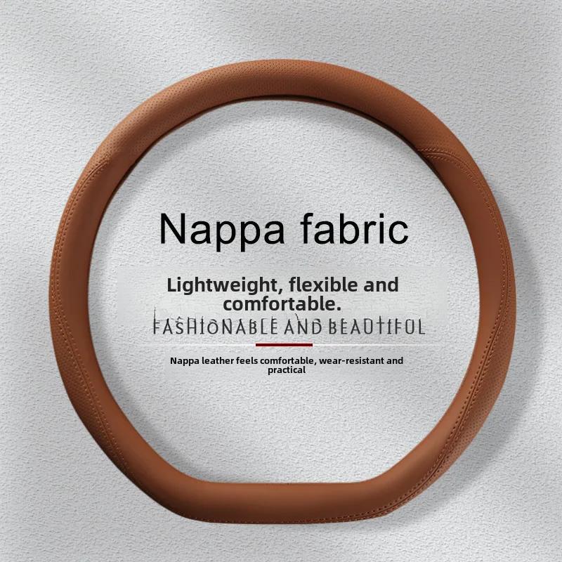 Universal Leather Steering Wheel Cover For Cars Four Seasons Thin Luxurious Interior Modification Popular Style