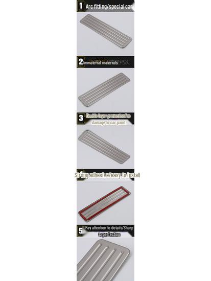 XT5 Brake, Accelerator & Rest Pedal Stainless Steel Decorative Sticker Set - Fits 16 Models