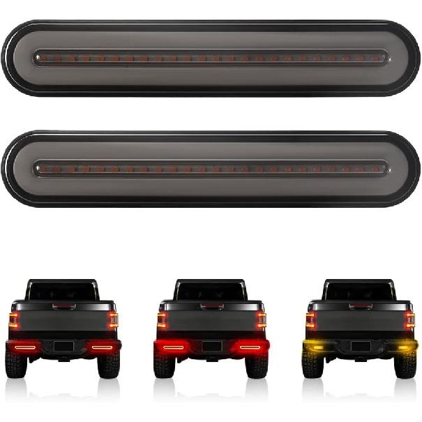 Sidaqi 100 LED Trailer Tail Lights,2835SMD Bright Tail/Stop/Brake/Sequential Turn Signal Light Waterproof LED Tail Light Bar for Trailer Truck RV Amber&Red