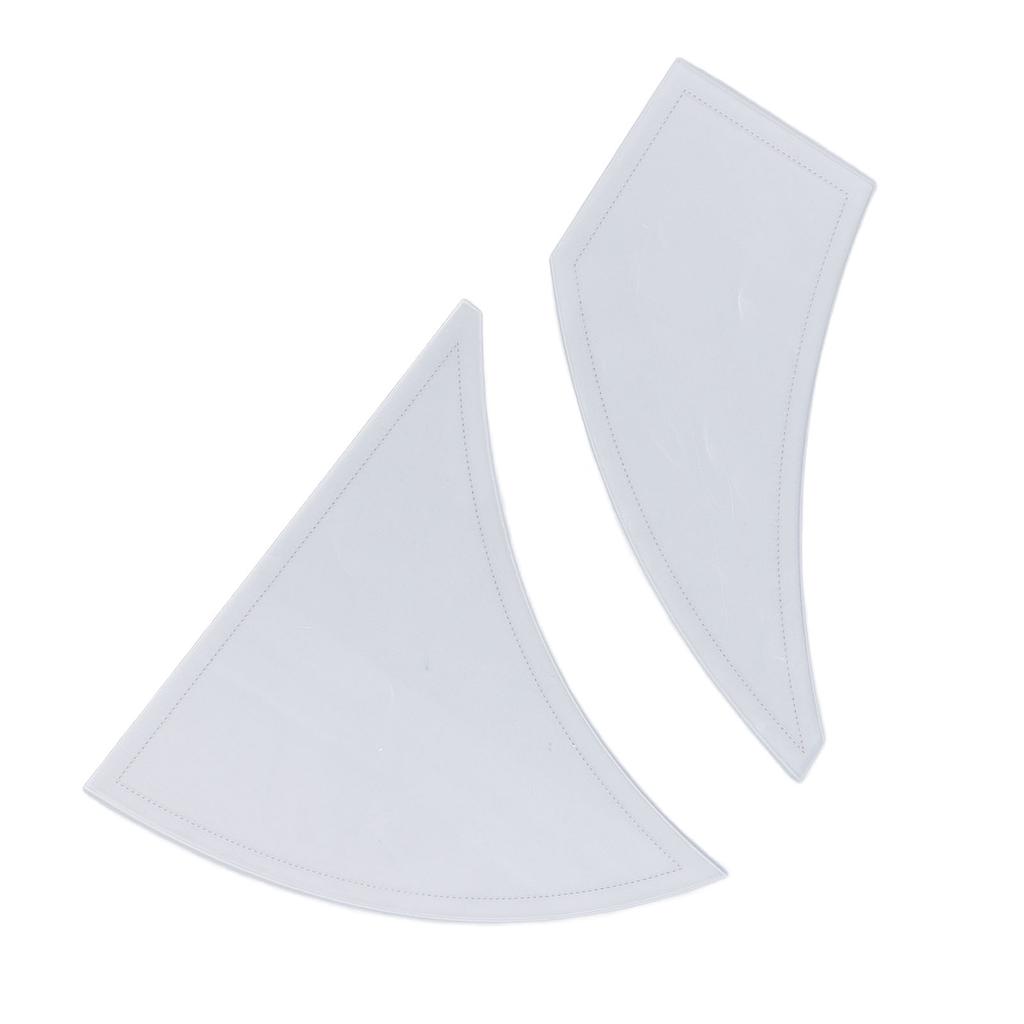 2PCS Acrylic Sewing Ruler Twisted Pinwheel Template Ruler for Professional Designers and Tailors 12