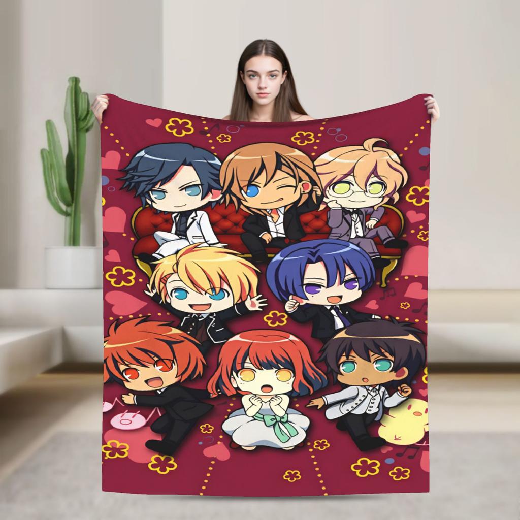 U-Uta no Prince-sama Hijirikawa Masato Bedding Throws Flannel Bedspread For Bedroom Fluffy Sofa Bed Cover