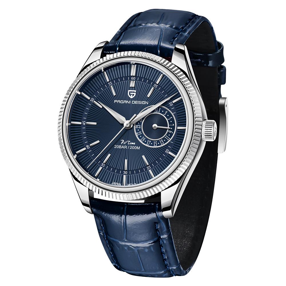 Bojani Paganidesign 1689 Men's Watch with Stainless Steel and Genuine Leather Strap