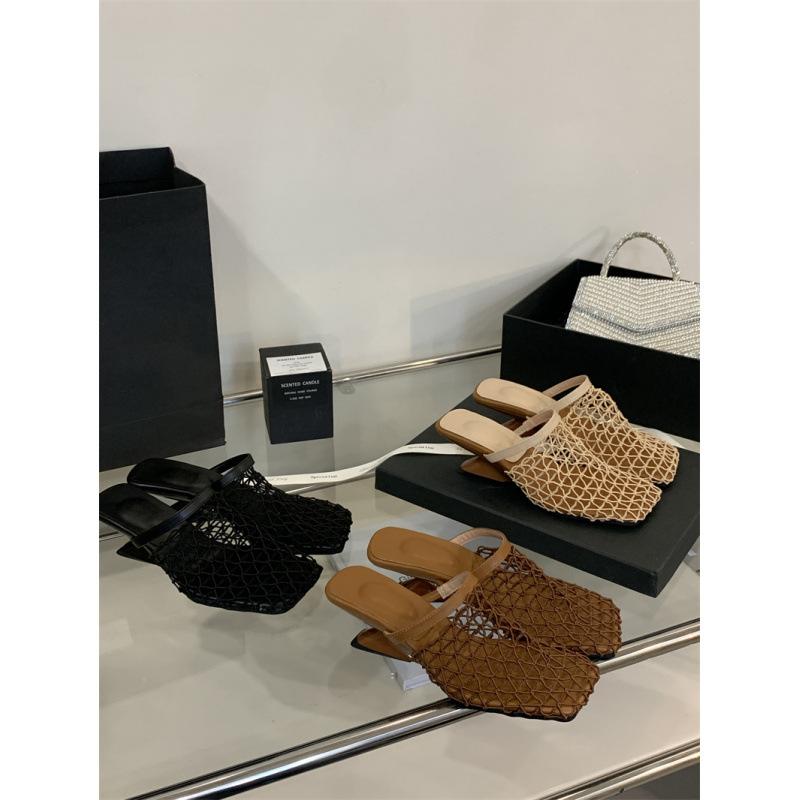 

Summer net shoes bag head half slippers women s summer new with skirt sandals fashionable hole shoes sandals 40 темно-коричневого