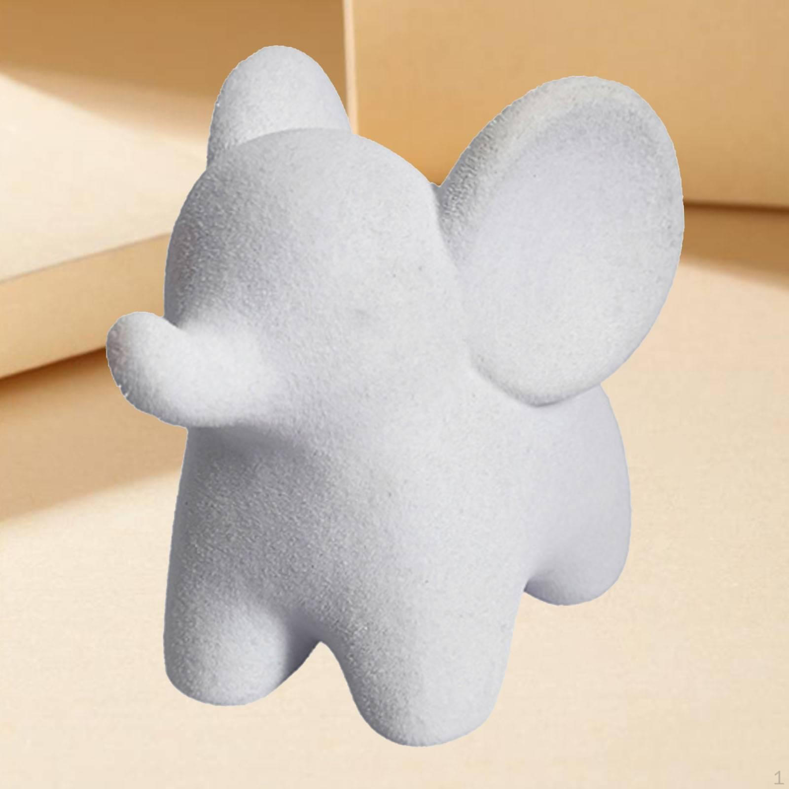 Animal Figurine Made of Flocked Resin, Sculpture, Home Decoration, Desk Ornament, белый