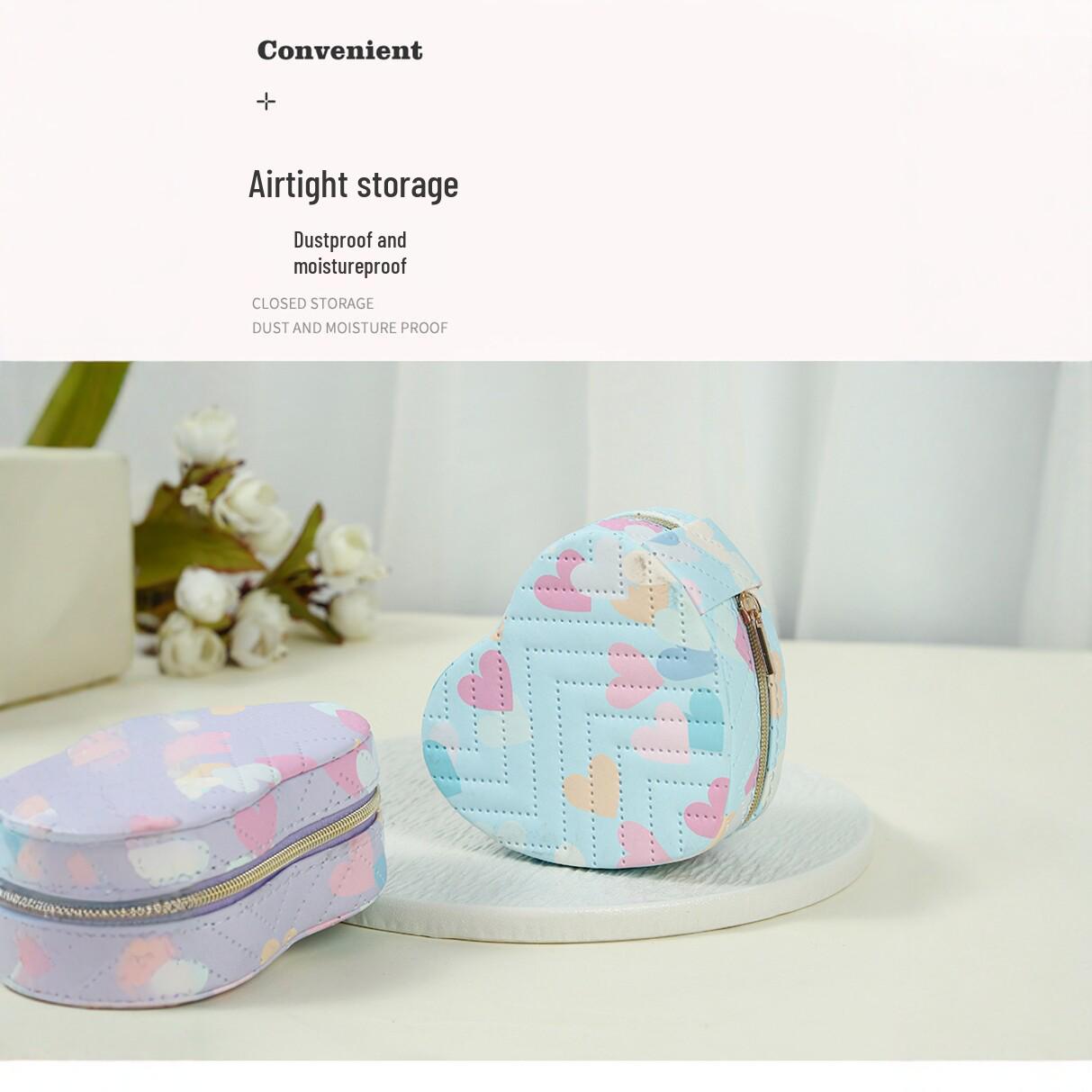 

Heart-Shaped PU Leather Jewelry Travel Box LG7213 Pattern 3