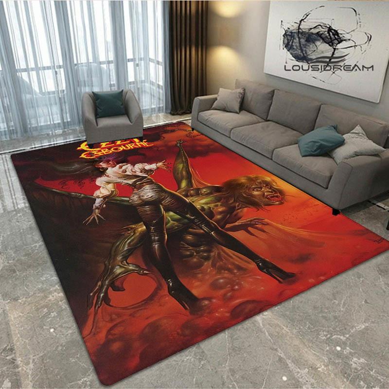 Tappeto stampato Ozzy Osbourne Soggiorno camera da letto tappeti antiscivolo Tappetino yoga zerbino Tappeto da esterno tappeto kawaii regalo di compleanno