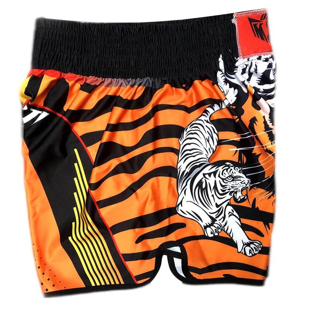 Tiger Muay Thai Kickboksing Boksing MMA UFC Fritidsshorts Gym Sport Unisex Menn Kvinner Trening Hurtigtørkende Trykk Elastisk Høy midje Trening