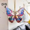 Akrylová barevná závěsná dekorace motýl Oboustranný interiér Venkovní vánoční stromeček Nástěnný závěsný přívěsek zvířátka