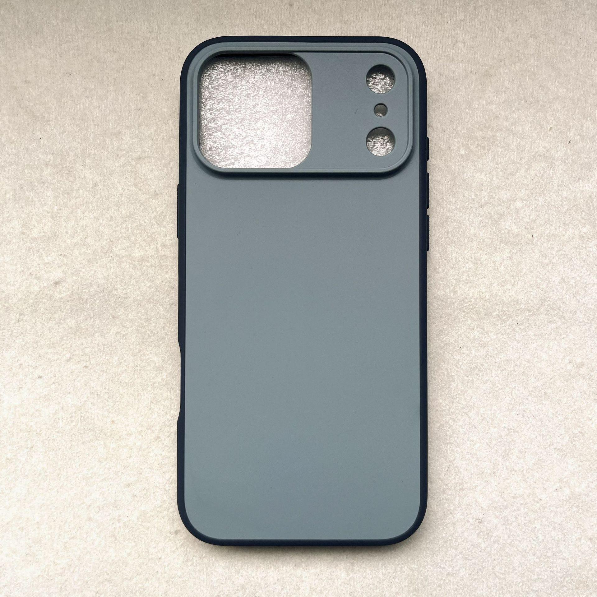 

Compatible Skin-Feel iPhone 16 Pro/17 Pro Max Contrast Color Protective Case iPhone 14 Plus морской синий