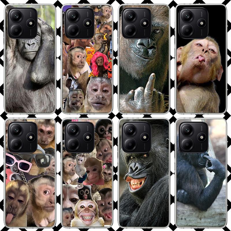 Monkey Memes Phone Case for Xiaomi Redmi Note 15 14 14S 13 12 12S 11 Pro Plus 11E 11T 11S 10S 5G Soft Cover Fundas Redmi Note 14